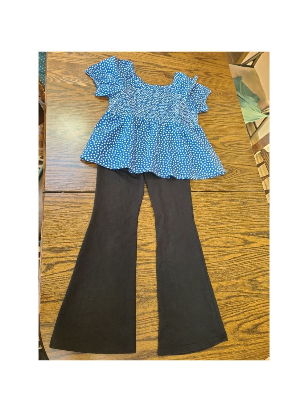 Cat & Jack Girls XL Blue Top & Black Pants Set - Picture 9 of 9